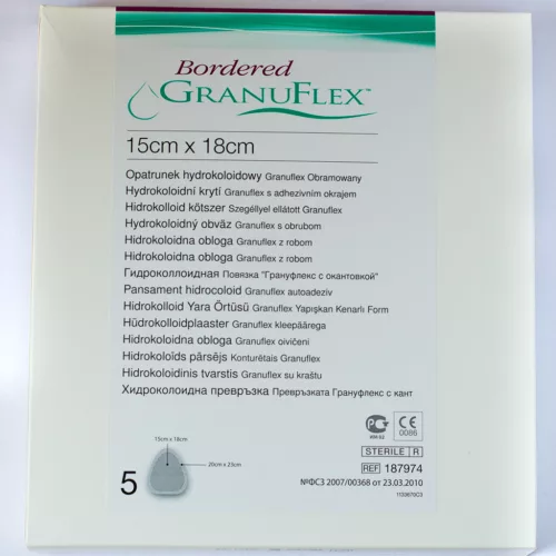 GRANUFLEX BORDERED 6 X 6 CM hydrocolloid kötszer