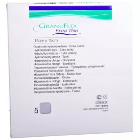   GRANUFLEX EXTRA THIN 15 X 15 CM hydrokolloid vékony kötszer