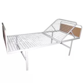   Fém betegágy / kórtermi ágy emelhető fejtámlával 200x90 cm