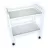 Műszerasztal üvegpolcos görgős 50x60 cm