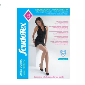   Kompressziós csipkés combharisnya Scudotex 488, 70 DEN, VISONE 2-es