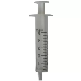 Fecskendő 5 ml műanyag, kétrészes, steril