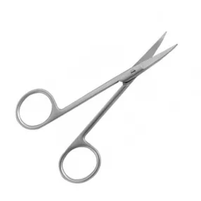   Sebészeti - cooper olló hegyes/hegyes/hajlított végű, 14 cm hosszú