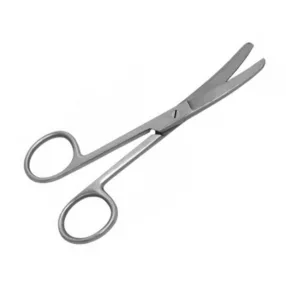   Sebészeti - cooper olló tompa/tompa/hajlított végű, 16 cm hosszú