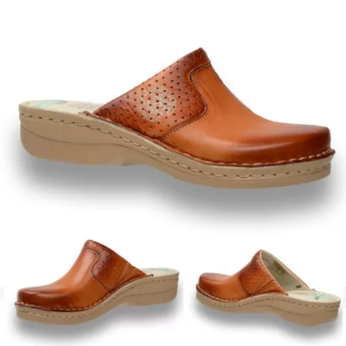 COMFORT női papucs 360 barna géles sarokkal 36