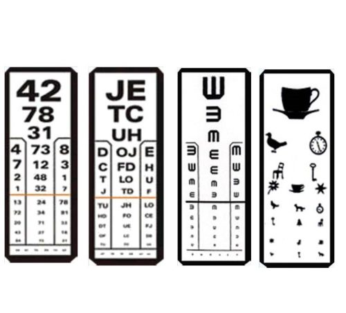 Látásvizsgáló tábla műanyag egyoszlopos, 3 m-es villás