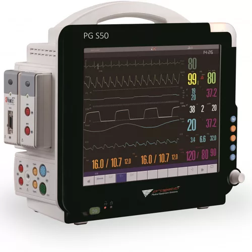 Betegőrző monitor PG S50 standard (ECG,HR, RR, Temp, SpO2, PR, NIBP) csecsemő-gyerek