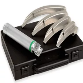   Laryngoscop szet GIMA GREEN F.O.LED ADULT SET 4 részes MC-INTOSH 1-2-3-4 - 3.5 V - 40.000 lux