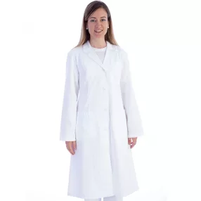   FEHÉR egészségügyi köpeny - pamut/polyester – NŐI S-es: