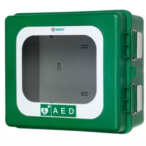   ARKY-ZÖLD defibrillátor fali tartó - kültéri - riasztóval