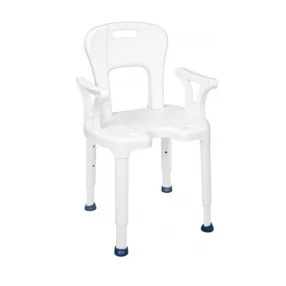   DRIVE AiO tusoló ülőke háttámlával, karfával 38-55 cm/130kg-ig Méret:tusoló szék