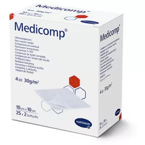 Medicomp steril 4 rétegű sebfedő 10x10cm