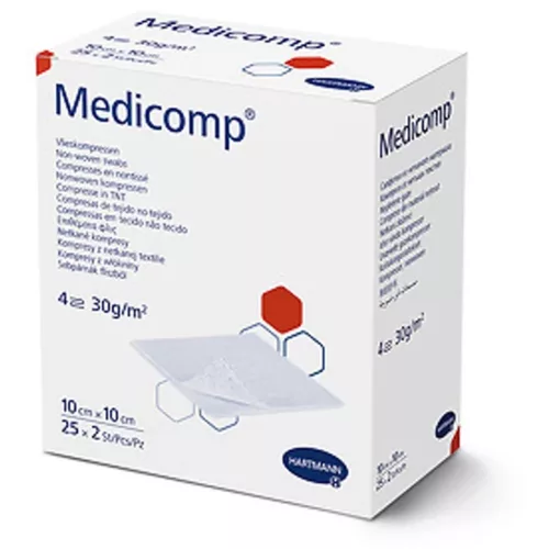 Medicomp steril 4 rétegű sebfedő 10x10cm