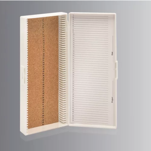 Tárgylemez tartó doboz 50 db-os ABS