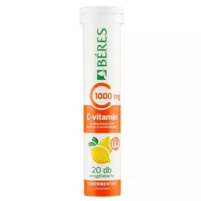  Béres C-vitamin 1000 mg cukormentes pezsgőtabletta citrom 20 db