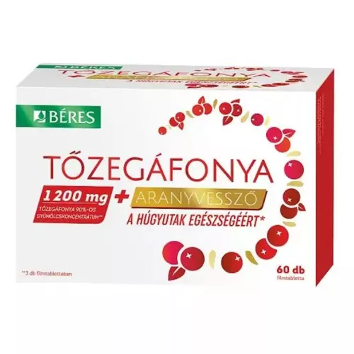 Béres Tőzegáfonya + Aranyvessző filmtabletta 60 db