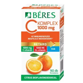   Béres C KOMPLEX 1000 mg RETARD filmtabletta, C- és D3-vitaminnal, cinkkel és citrus bioflavonoidokka