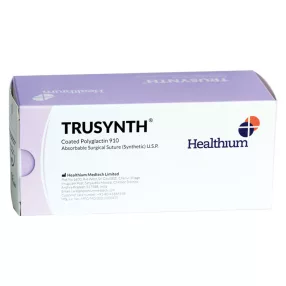   TRUSYNTH felszívodó varrat 3/0 hajlított 1/2 tű 19mm - 75cm - lila 12db