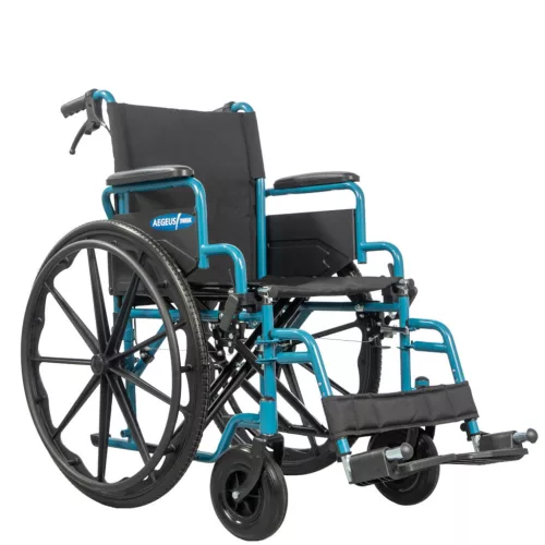 AEGEUS 24' erősített vázú kerekesszék tolókar fékkel 125kg-ig Méret:52cm