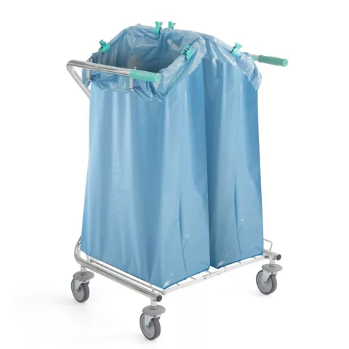 Szennyesgyűjtő kocsi DUPLA - 2x120l