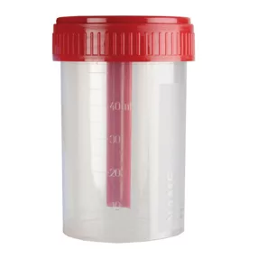 Széklet minta tartály 60 ml-es, kanállal NEM-STERIL