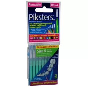Piksters fogköztisztító kefe 6 zöld 10db