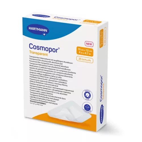 Cosmopor transparent steril filmkötszer sebpárnával 9x15cm - 25db/doboz
