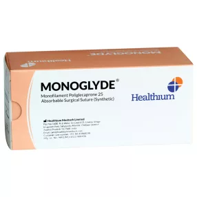   MONOGLYDE felszívódó varrat tűvel 3/0 hajlított 3/8 tű 25mm - 70cm - szinezés nélkül 12db