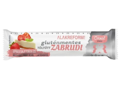 Cornexi zabrudi alakreform epres töltelékkel töltött sajttorta ízű zabrúd kakaós bevonattal, édesítőszerrel hcn 30 g