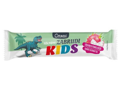 Cornexi kids zabrudi sárkánygyümölcs ízű töltelékkel töltött zabrúd kakaós bevonattal 30 g