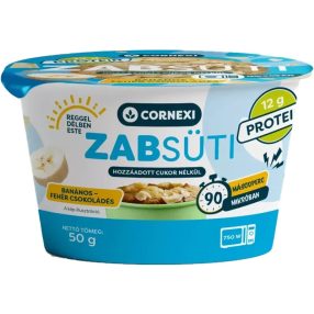   Cornexi zabsüti hozzáadott cukor nélkül, banános fehércsokoládés, édesítőszerrel és fehérjével 50 g