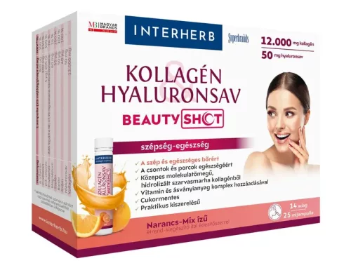 Interherb Kollagén és Hyaluronsav Beauty Shot 14 x 25ml Ampulla
