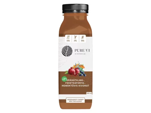 Pure Vi Gránátalma-Feketeáfonya-Homoktövis-kivonat 500 ml
