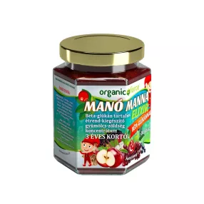   Organic force manó manna elixír béta-glükán tartalmú gyümölcs-zöldség koncentrátum gyerekeknek 3 éves kortól 210 g