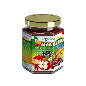   Organic force mini manó manna elixír béta-glükán tartalmú gyümölcs-zöldség koncentrátum gyerekeknek 1 éves kortól 210 g