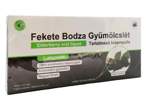 Big Star Fekete Bodza Gyümölcslét Tartalmazó Ivóampulla 10 x 10 ml