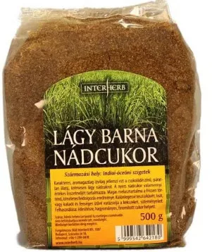 NÁDCUKOR BARNA LÁGY 1X 500G INTERHERB