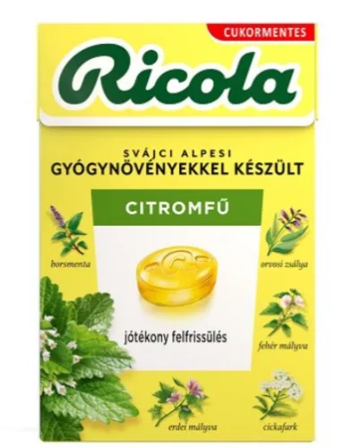 RICOLA LEMON MINT GYÓGYNÖV CMENT CUK 40G
