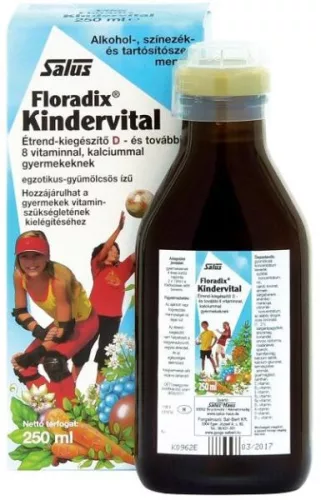 FLORADIX KINDERVITAL DVIT CA 8 VIT 250ML