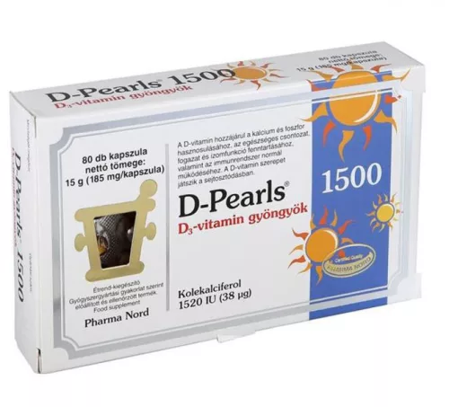 D-PEARLS D3 VITAMIN 1500 CAPS 80X PHNORD