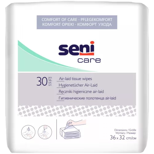 Seni care törlőkendő air laid 30x