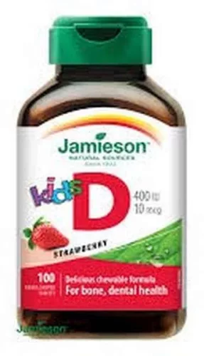 JAMIESON D3 VITAMIN RÁGÓTABL GYERM 100X