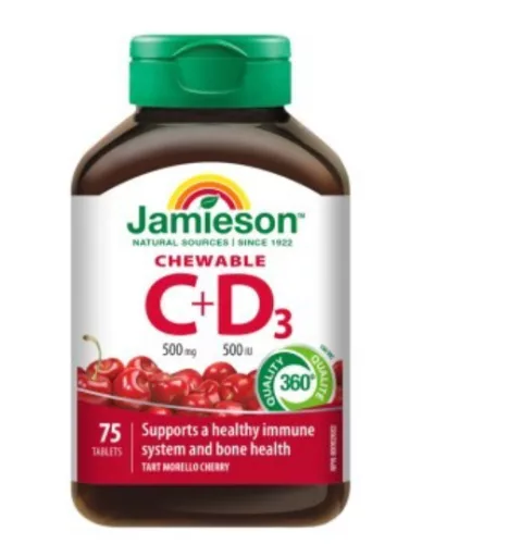 JAMIESON C D3 500MG/500NE SZOP TABL 75X