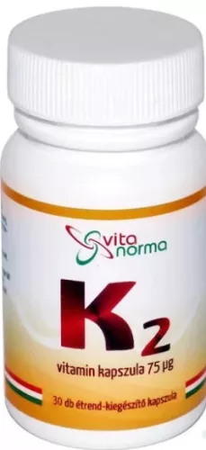 VITANORMA K2 VITAMIN 75MCG KAPSZULA 30X