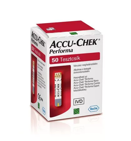 Tesztcsík accu-chek performa 50x