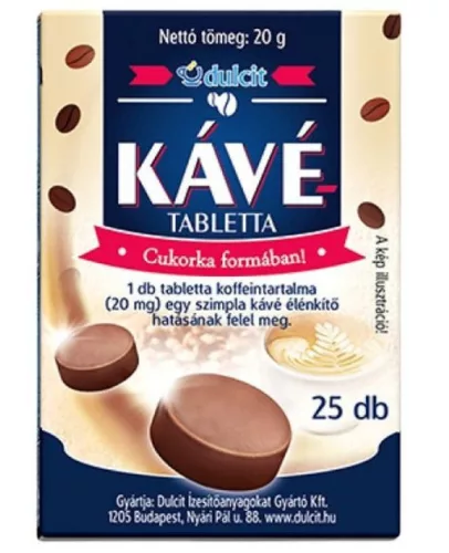 DULCIT KÁVÉ TABLETTA 25X (20G) ÚJ