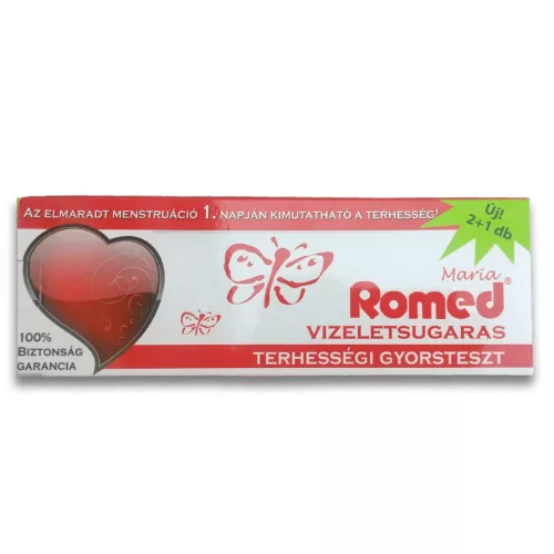 Terhességi gyorsteszt tesztcsík 2+1 romed