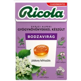 RICOLA BODZAVIRÁG CUKORMENTES CUKORKA40G