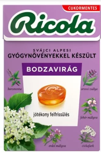 RICOLA BODZAVIRÁG CUKORMENTES CUKORKA40G