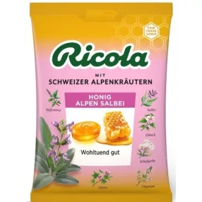 RICOLA MÉZES ZSÁLYA CUKORKA 75G ZACSKÓS